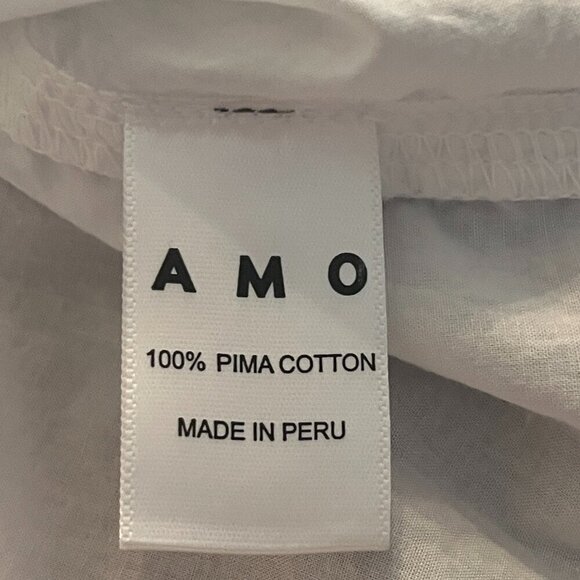 AMO Ruth Sleeveless Shirt white buttondown small women cotton - Picture 9 of 11